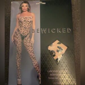 Leopard print see-through mesh outfit